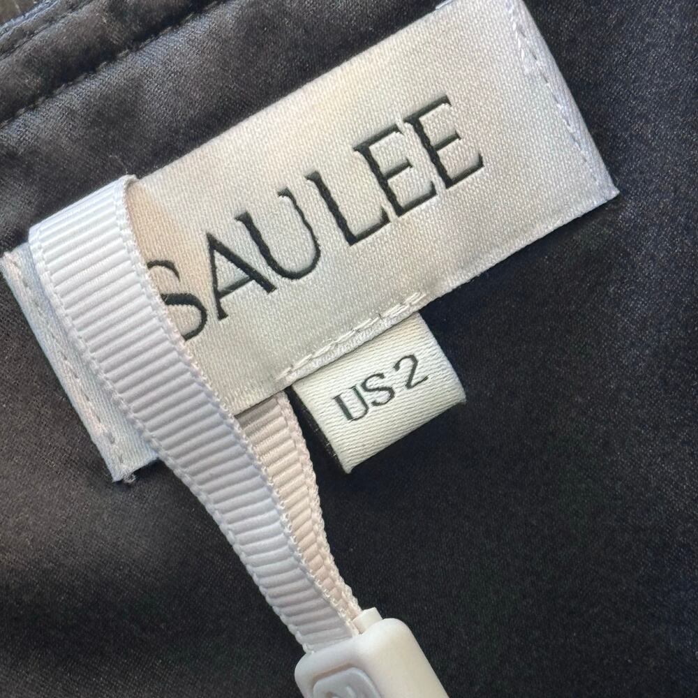 SAULEE Women's Draped Satin Skirt Evening Dress Julia Strapless Black Size 2 NWT - Picture 8 of 13